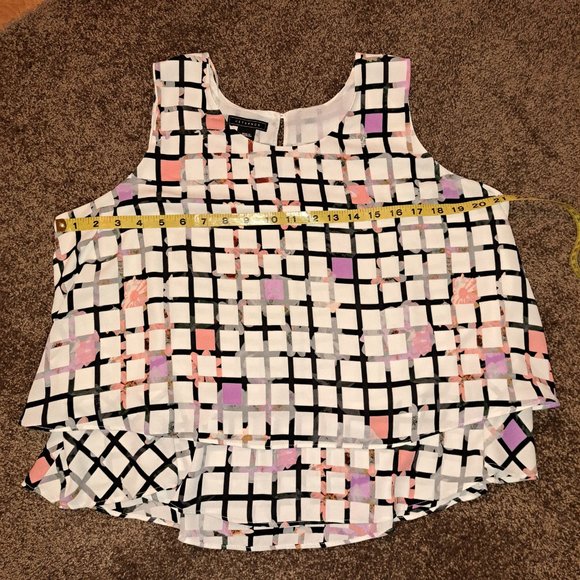 Metaphor Women's Sleeveless Top  White Multicolor Size L - Picture 7 of 8